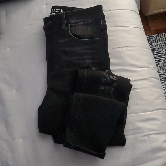 American Eagle Outfitters Charcoal Y2K Hi-Rise Denim X Stretch Jegging - Picture 14 of 16